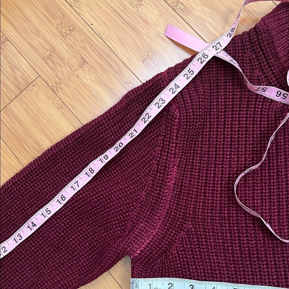 Sold eBay TODD SNYDER maroon chunky knit zip up wool mock sweater cardigan M - Picture 8 of 9